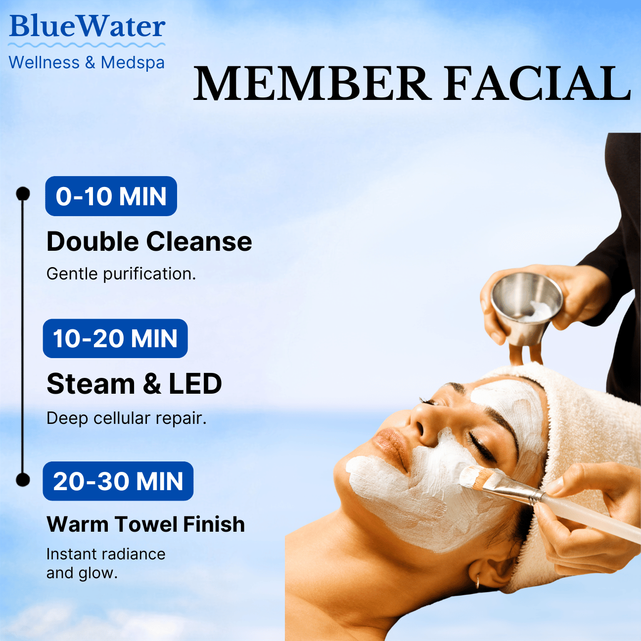 Member Facial at BlueWater Wellness in Ponte Vedra, FL